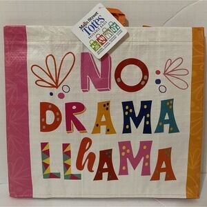 Reusable Shopping Bag Main Street Tote NO DRAMA LLAMA Birthday Gift Grocery A32